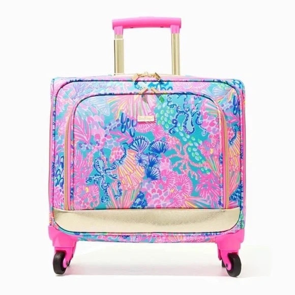 New Lilly Pulitzer "Splendor in the Sand" Under the Seat Suitcase - Picture 1 of 8